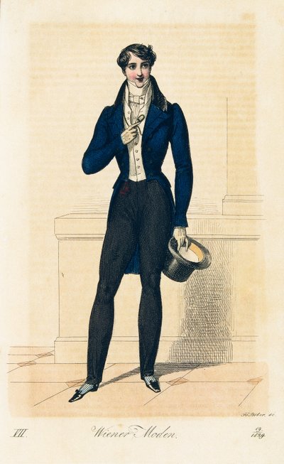 Koyu mavi etekli beyefendi by Franz Stober