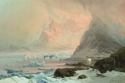Yaz gecesi, Spitsbergen by Franz Wilhelm Schiertz