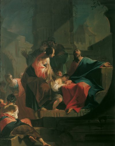 Mesih çocukları kutsadı by Franz Xaver Karl Palko