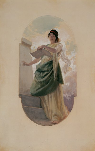 Epigram, bir çalışma, 1890 (kalem, wc) by Franz Xaver Simm