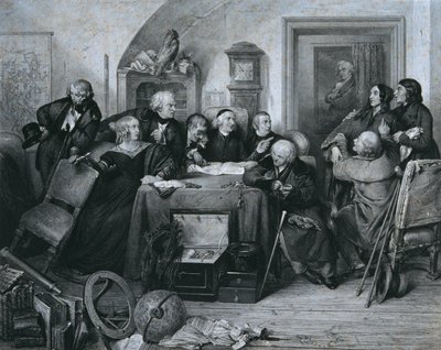 vasiyetin açılması by Franz Xaver Stöber