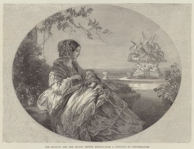 Majesteleri ve Bebek Prens Arthur by Franz Xaver Winterhalter