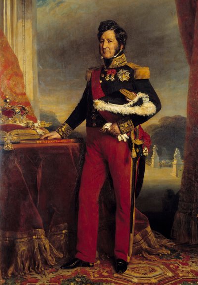 Portre en pied de Louis Philippe 1er (1773-1850), 1830 tüzüğünde Fransız elinin kralı Resim Franz Xaver Winterhalter (1806-1873) 1839 Sun. 2,6x1,9 m by Franz Xaver Winterhalter