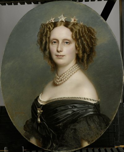 Württemberg Prensesi Sophia Frederika Mathilda'nın (1818-77) Portresi by Franz Xaver Winterhalter