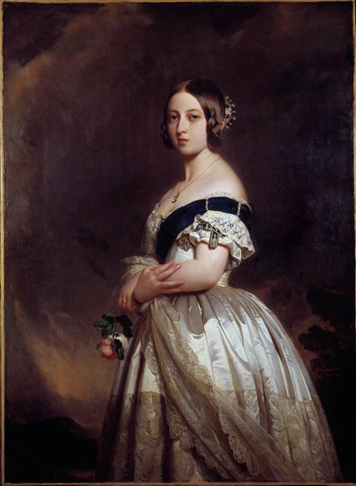 İngiltere Kraliçesi I. Victoria'nın Portresi by Franz Xaver Winterhalter