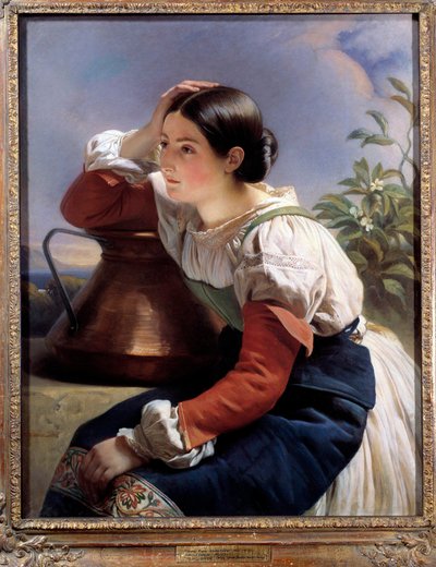 Kuyudaki Genç Bir İtalyan Portresi, Xaver Winterhalter (1806-1873) 1833. Özel Koleksiyon by Franz Xaver Winterhalter