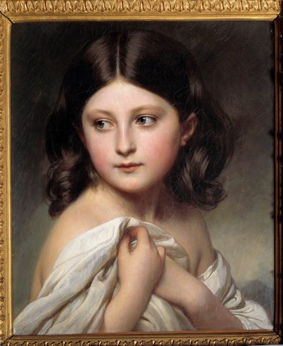 Prenses Charlotte adında bir kızın portresi. Tablo Xaver Winterhalter (1806-1873) 1850 Özel koleksiyon - Prenses Charlotte adında genç bir kızın portresi. Xaver Winterhalter