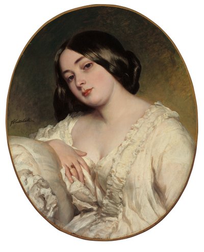 bir bayan portresi by Franz Xaver Winterhalter