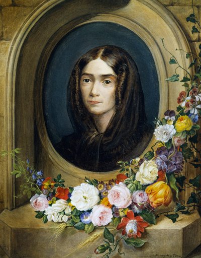 Katharina Petter'in Portresi (1849 doğumlu). Franz Xavier Petter'in tablosu (1791-1866) by Franz Xavier Petter