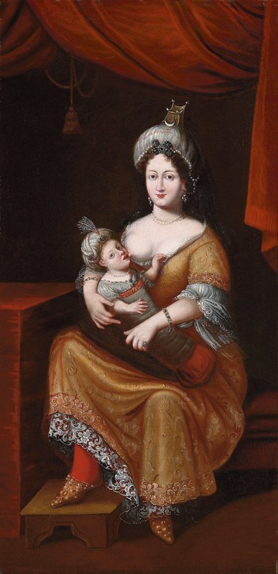 Kösem Sultan ve oğlu, geleceğin Sultanı IV. Murad veya Sultan İbrahim, 17. yüzyılın ikinci çeyreği by Franz and Gemminger Herrmann