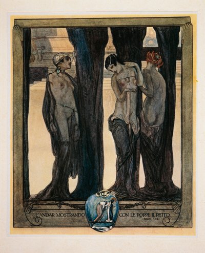 Avusturya, Viyana, Dante Alighieri'nin İlahi Komedyasının İllüstrasyonu (Araf, Şarkı XXIII), Franz von Bayros by Franz von (1866 1924) Bayros