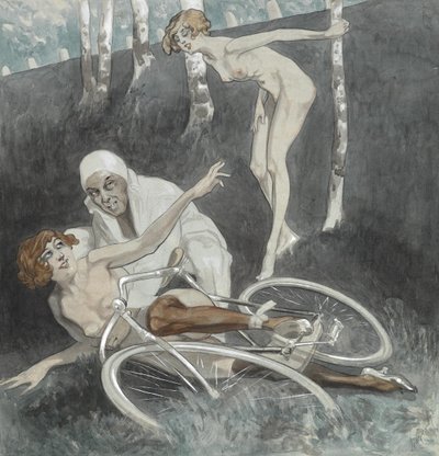 Erotik illüstrasyon. by Franz von Bayros