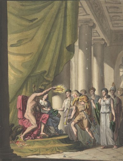 Zafer Alegorisi: Asker Laurels Tarafından Taçlanıyor, yaklaşık. 1814. by Franz von Hauslab