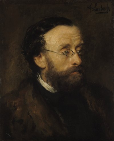 Manzara ressamı Eduard Schleich by Franz von Lenbach