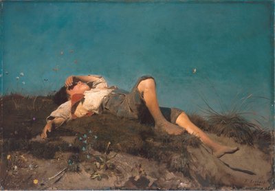 Almanca: Hirtenknabe Bir çoban çocuk by Franz von Lenbach