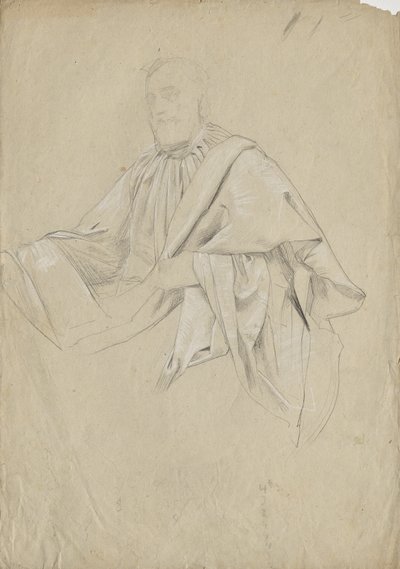 Zengin bir elbise içinde yaşlı adam by Franz von Matsch