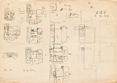 Matcha Atelier Villa için tasarım eskizleri - kat planları by Franz von Matsch