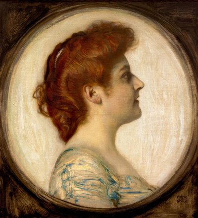 Bir Bayan Portresi by Franz von Stuck