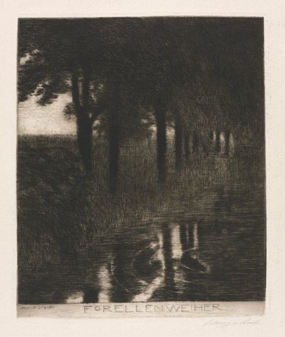 Alabalık Göleti. by Franz von Stuck
