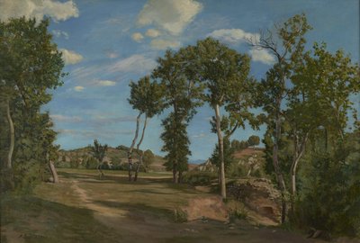 Lez Nehri kıyısındaki manzara by Frédéric Bazille