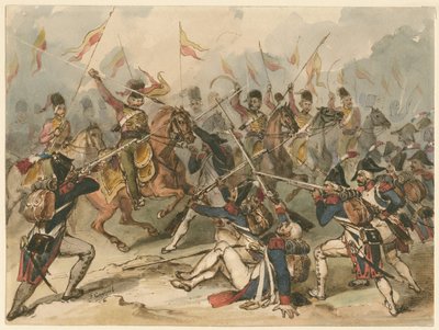 Fransız piyade ve Rus süvarileri Austerlitz