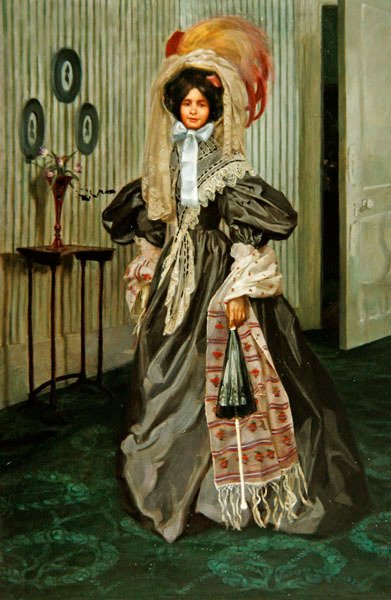 Priscilla, c.1899 (tuval üzerine yağlı boya) by Freda Hansard