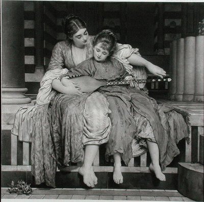 Güzel Sanatlar Derneği tarafından yayınlanan Müzik Dersi, by Frederic (after) Leighton