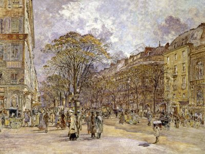 İtalyanların bulvarı, Paris by Frederic Anatole Houbron