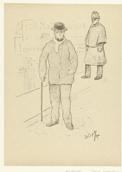 Portret van dichter Paul Verlaine Londra