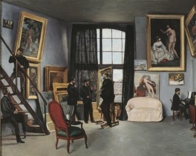 Bazille atölyesi by Jean Frederic Bazille