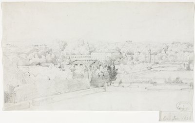 Villa Medici'den Villa Borghese ve Orangerie'nin görünümü by Frederic Bourgeois de Mercey