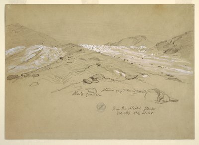 Aletsch Buzulu, Bernese Alpleri, İsviçre by Frederic Edwin Church