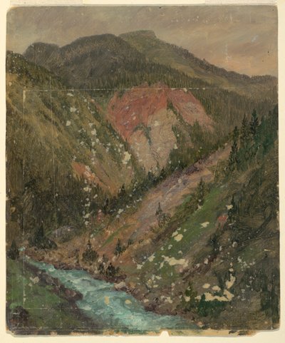 Alp Manzarası (Bavyera veya İsviçre) by Frederic Edwin Church