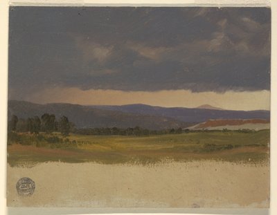 Alçak Bulutların Altında Mavi Tepe by Frederic Edwin Church