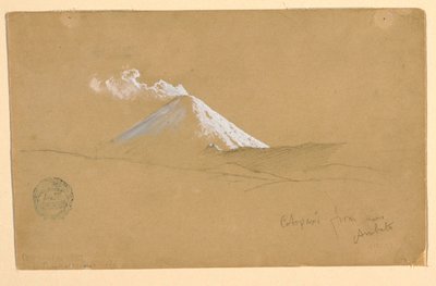 Ambato, Ekvador yakınlarından Cotopaxi by Frederic Edwin Church