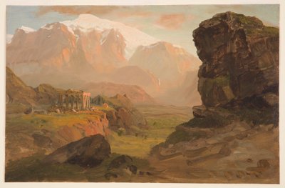Çizim, Bashan Fantezisi, Nisan 1869 by Frederic Edwin Church