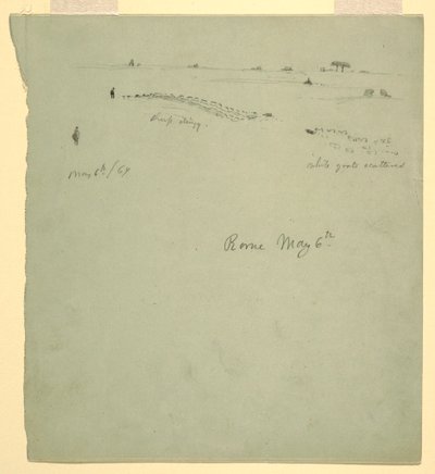 Çizim, Campagna, Roma, İtalya, 6 Mayıs 1869 by Frederic Edwin Church