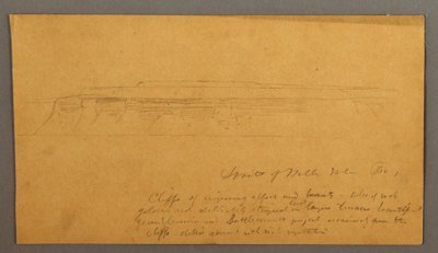 Çizim, Cliffs, muhtemelen 1859 by Frederic Edwin Church