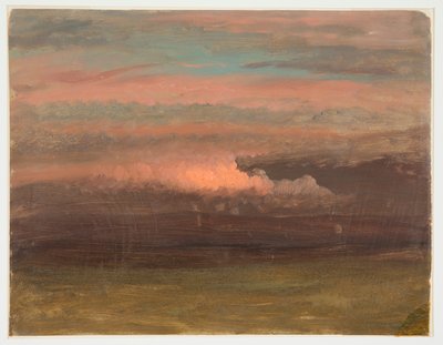 Çizim, Gün batımında bulut çalışması, 1860-70 by Frederic Edwin Church
