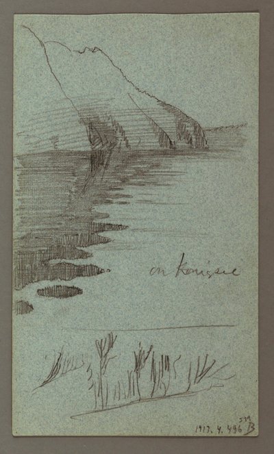 Çizim, Şelaleler, muhtemelen 1868 by Frederic Edwin Church