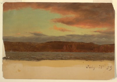 Çizim, Laborador veya Newfoundland sahili, Temmuz 1859 by Frederic Edwin Church