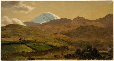 Çizim, Chimborazo Dağı, Ekvador, 1857 by Frederic Edwin Church