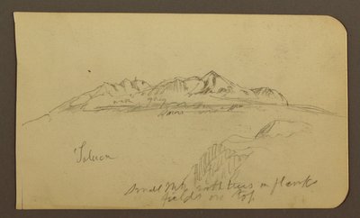 Çizim, Sıradağlar, Toluca; Verso: Sıradağlar, Toluca, 7 Ocak 1885 by Frederic Edwin Church