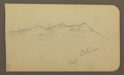 Çizim, Sıradağlar, Toluca; Verso: Dikme, Sıradağlar, Toluca, 7 Ocak 1885 by Frederic Edwin Church