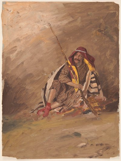 Çizim, Oturan Bedevi, muhtemelen Şubat 1868 by Frederic Edwin Church