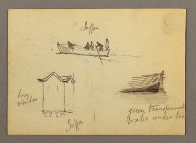 Çizim, On İki Figür Eskizi, Joffa, Filistin, 1868 by Frederic Edwin Church