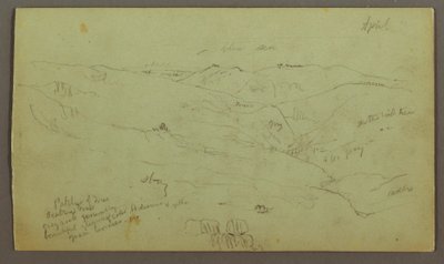 Çizim, Vadi, muhtemelen Nisan 1868 by Frederic Edwin Church
