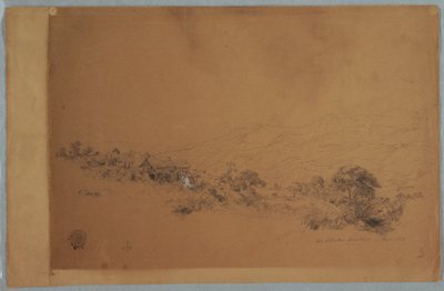 Çizim, McAllisters Testere Fabrikası ile Vadi, Kolombiya, Haziran 1853 by Frederic Edwin Church