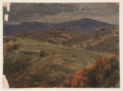 Tepeli Manzara, Erken Sonbahar by Frederic Edwin Church