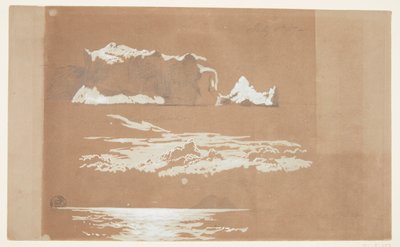 Cape St. John ve Martı Adası, Newfoundland yakınlarındaki buzdağları by Frederic Edwin Church